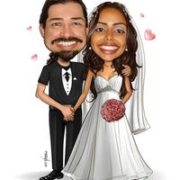 Minha caricatura de noiva