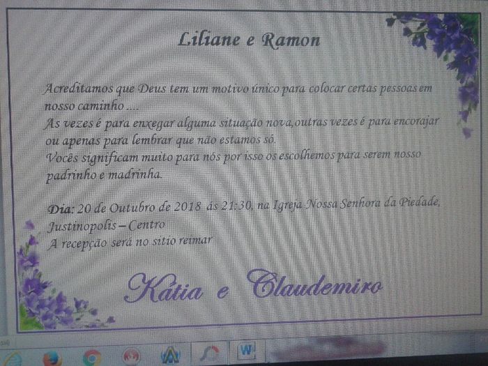 Meu convite para os padrinhos - 2
