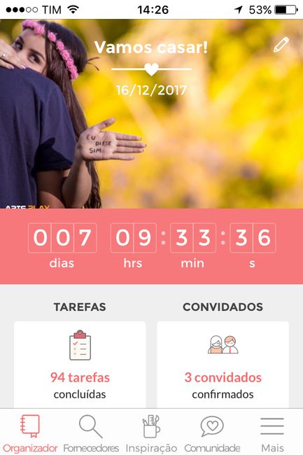 Quantos dias o seu contador marca hoje? 1