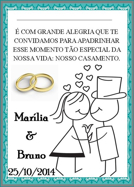 Convite aos padrinhos 