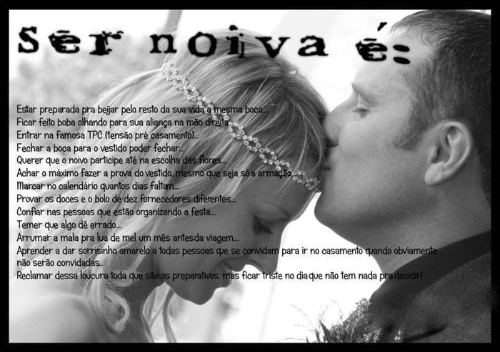 ser noiva é