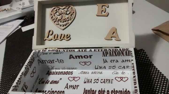 Caixinha de recado para os noivos. - 3