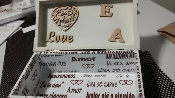 Caixinha de recado para os noivos. - 3
