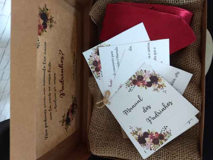 Convites padrinhos - diy - 2