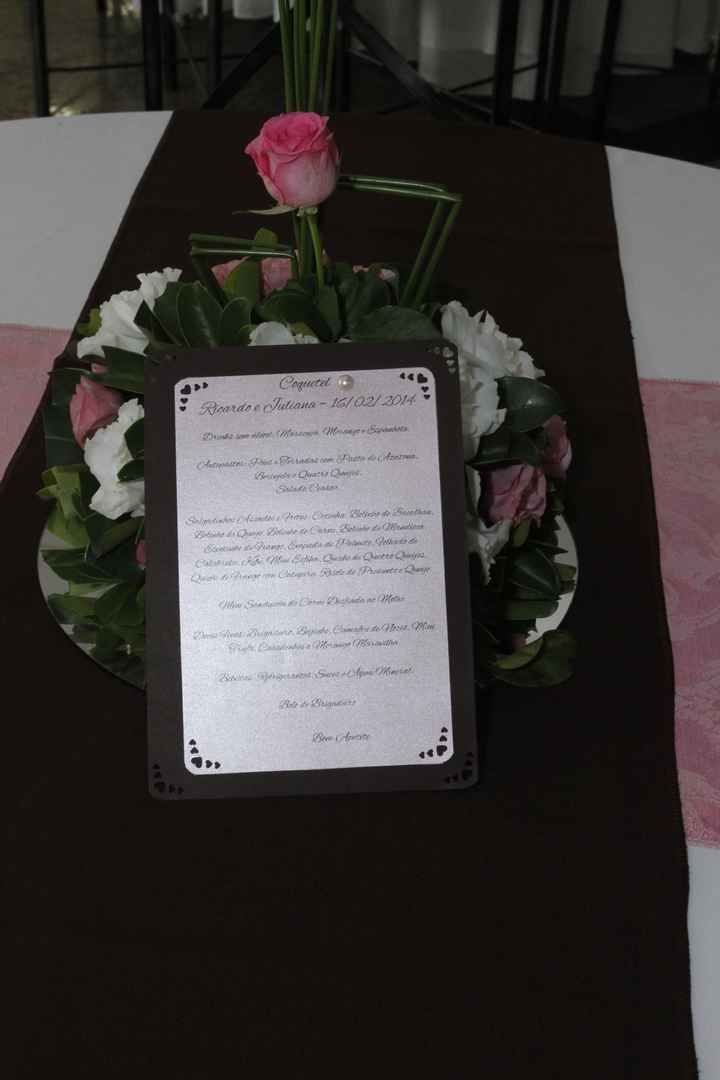menu casamento