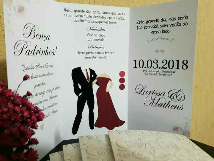 Ideias convites padrinhos - 1