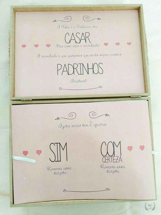 Ideias convites padrinhos - 4