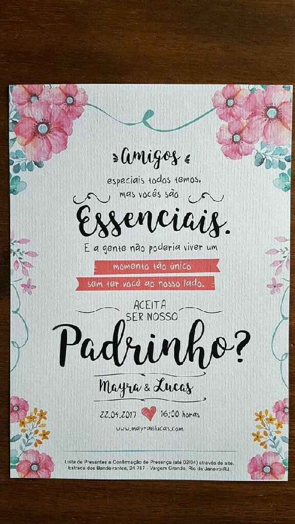 Ideias convites padrinhos - 6