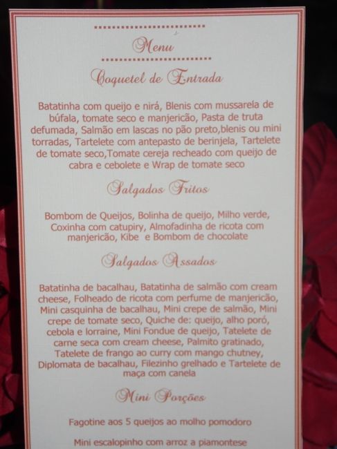 Começando a fazer o menu