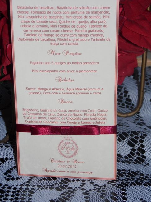Começando a fazer o menu
