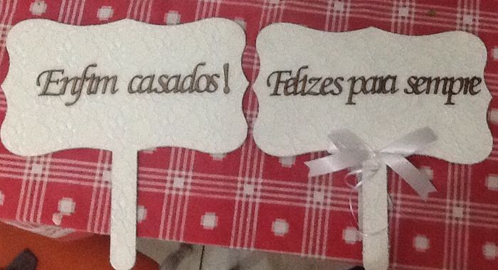Minhas placas da cerimônia.