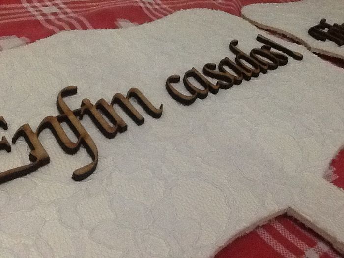 Minhas placas da cerimônia.