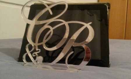 Meu topo de bolo - iniciais dos noivos