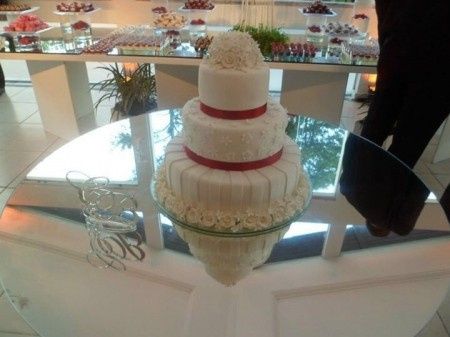 Bolo e mesa dos doces
