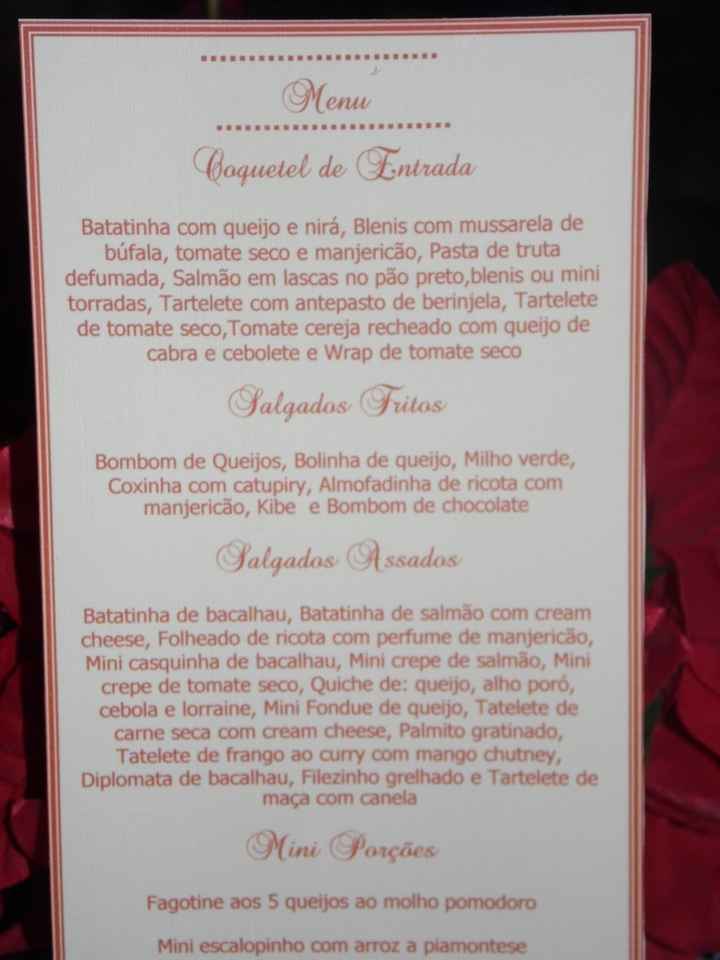 Começando a fazer o menu