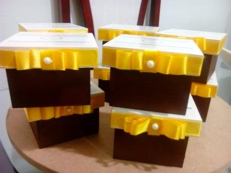 Bem casados em caixinha de mdf diy - 2