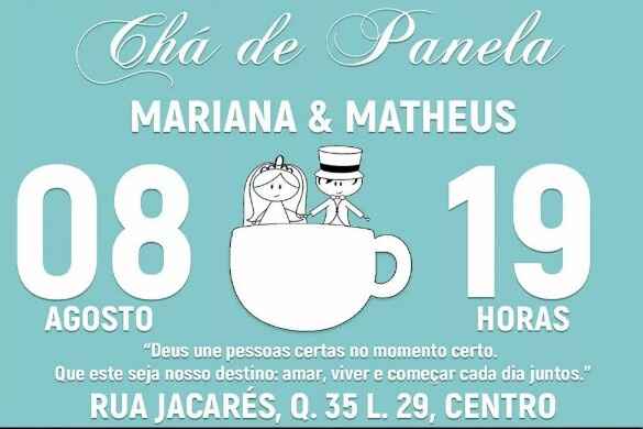 Convites Chá de panela ! - 1