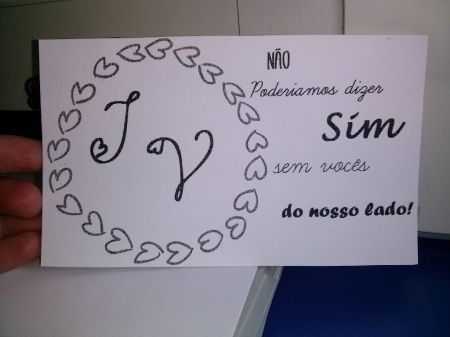 Convite de agradecimento dos padrinhos