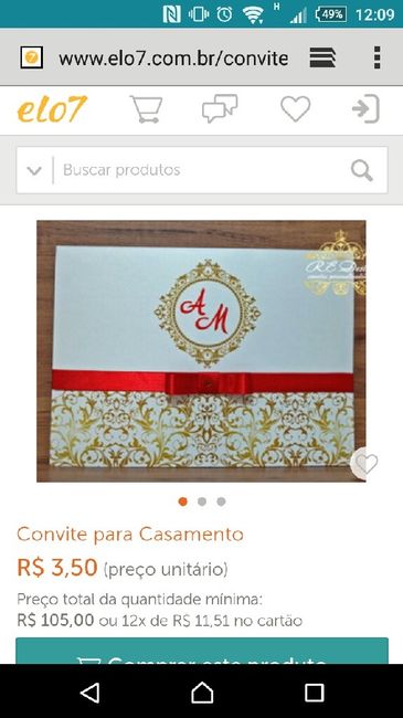 Meu convite de casamento - 1