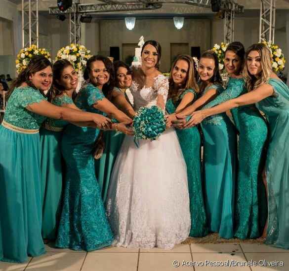 Decoração de casamento na cor azul tiffany, preto,prata e dourado - 2