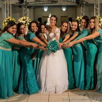 Decoração de casamento na cor azul tiffany, preto,prata e dourado - 2
