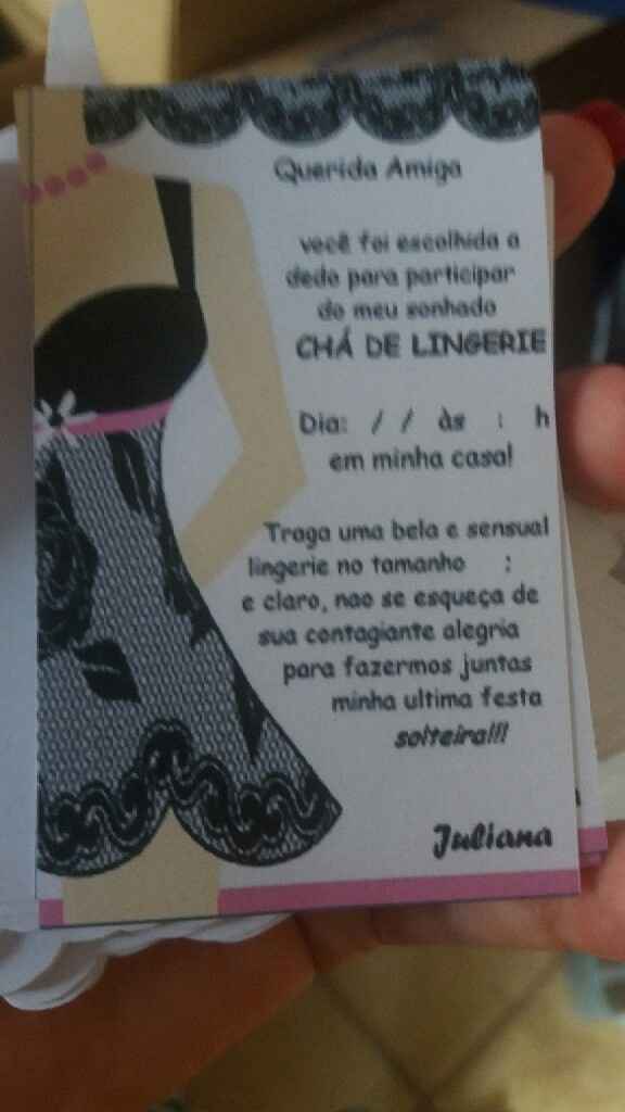 Meu convitinho do chá de lingerie - 1