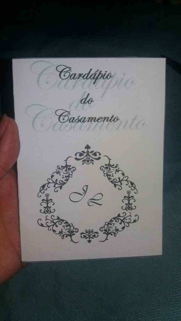 Cardápio do nosso casamento! - 1