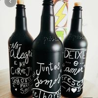 Lembranças de mesa com garrafas de vidro. - 1