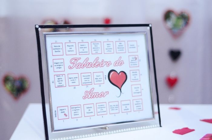 tabuleiro do amor, conta nossa história até chegar no dia do noivado