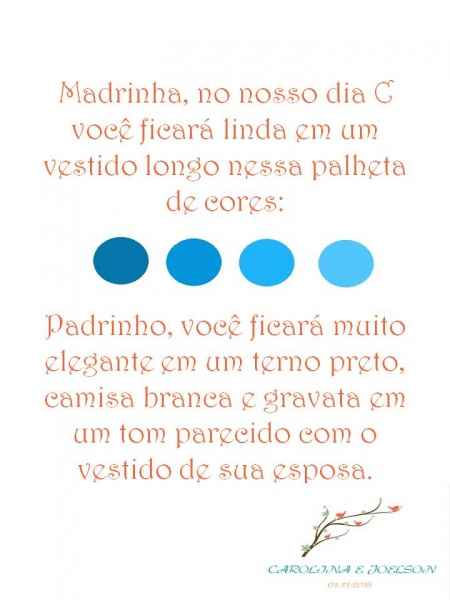 Convite padrinhos