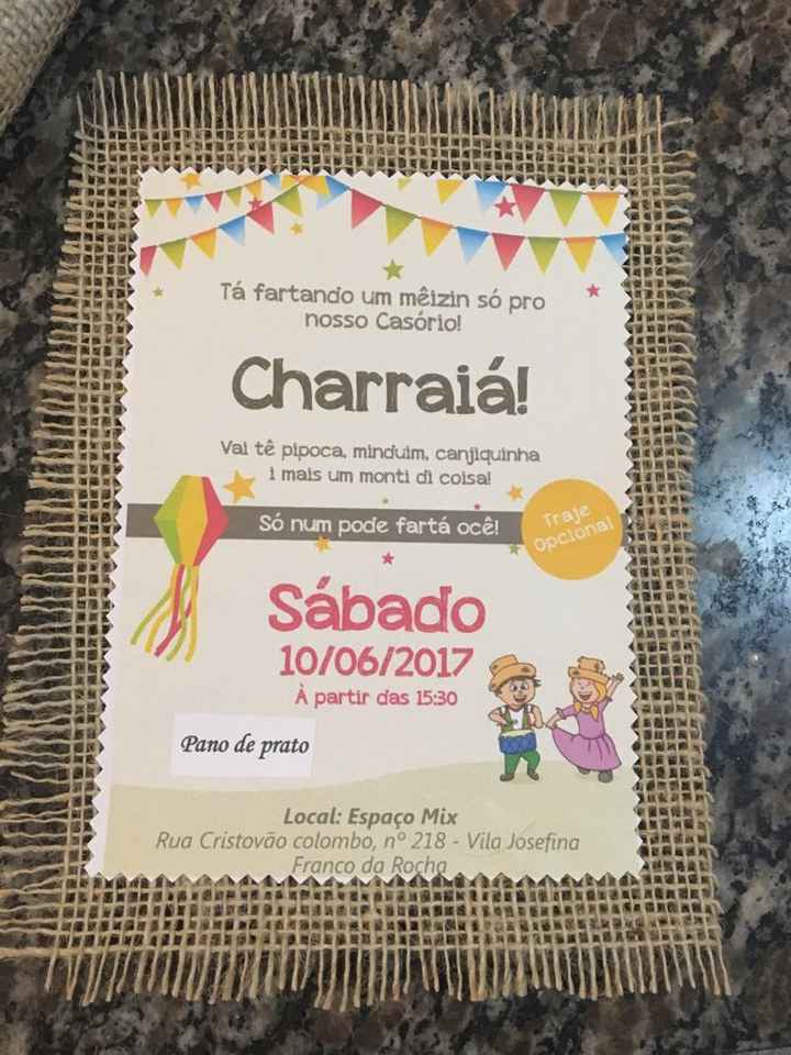 Convite charraiá ❤️ - 2