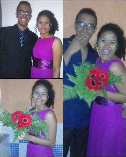 Eu e meu noivo de padrinhos, Eu peguei o buquê HAHA