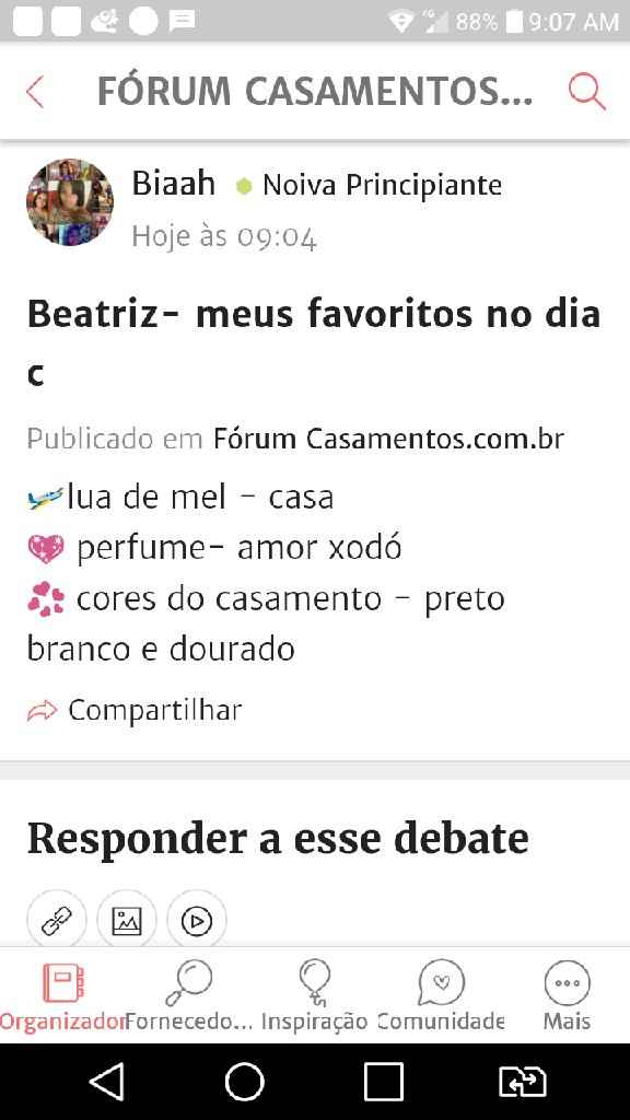 ÚLTIMO PASSO: Compartilhe seus favoritos de casamento! - 1
