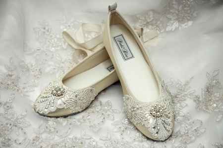 Ballet Flats, Vintage Lace, With Swarovski Crystals, Elizabeth Bridal Shoes