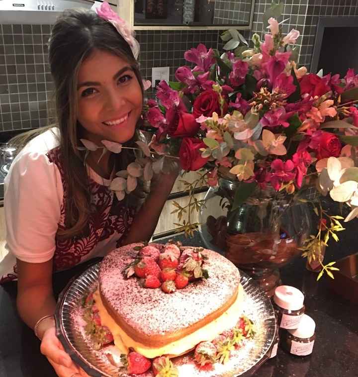 um bolo cheio de amor...
