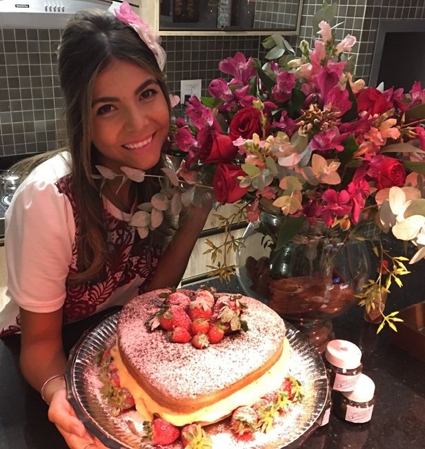 um bolo cheio de amor...