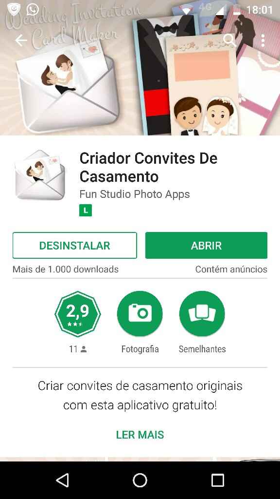 Meninas ontem baixei dois apps ótimos que fazem save the date amei - 1