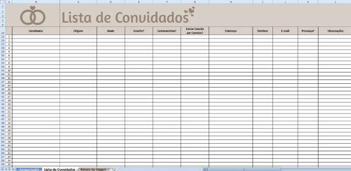 Lista de Convidados