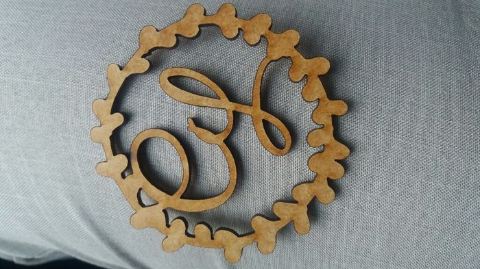 Meu monograma em mdf chegou! - 2