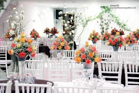 Decoração em tons de laranja