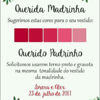 Definição de cor para os padrinhos/madrinhas - 1