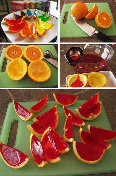 Laranja com gelatina