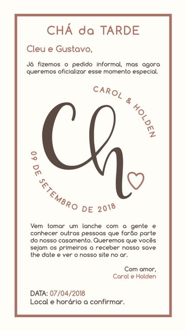 Convite dos padrinhos! 1
