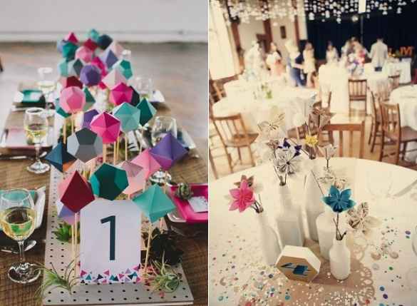 Decoração origamis
