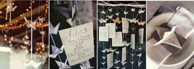 Decoração origamis