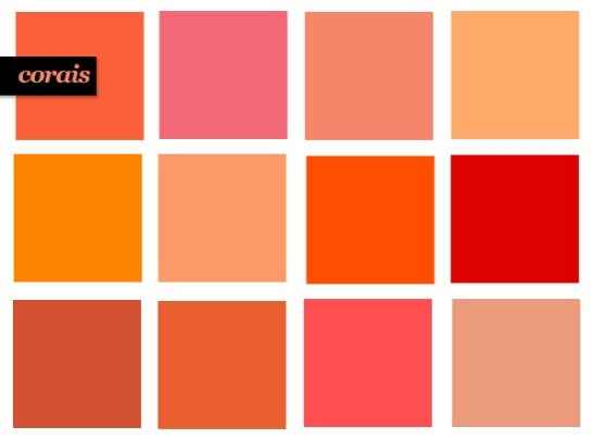 Paleta de cores coral