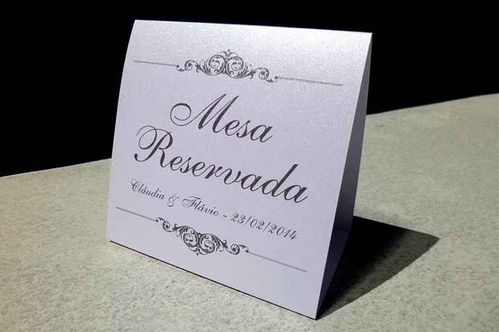 Plaquinhas para mesas reservadas! 