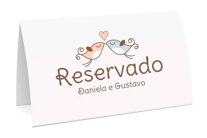 Plaquinhas para mesas reservadas! 