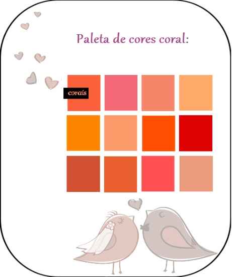 Paleta de cores nude ao coral vestido madrinhas