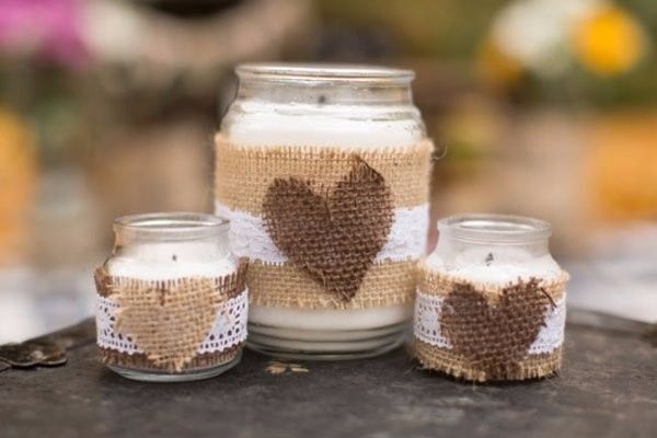 Potinhos decorados para casamento. 